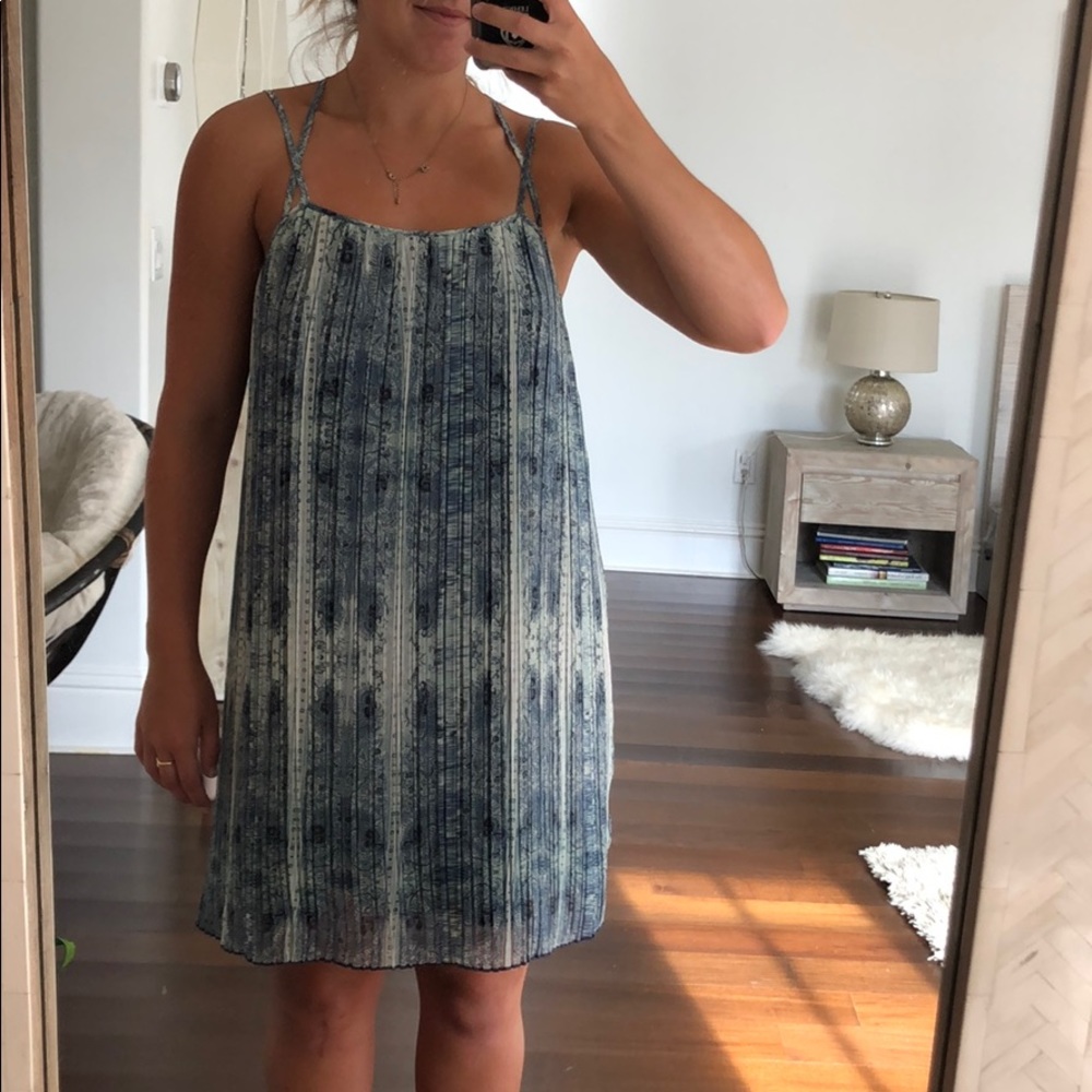 Blue green dress